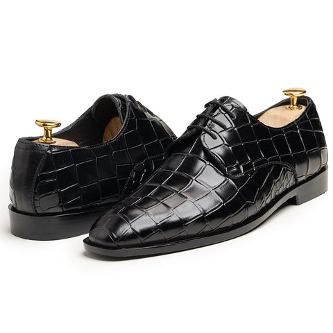 COCO LACES BLACK Hand Made Pure Cow Leather Shoes