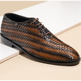 BILL - TWO TONE LACE Hand Made Pure Cow Leather Shoes