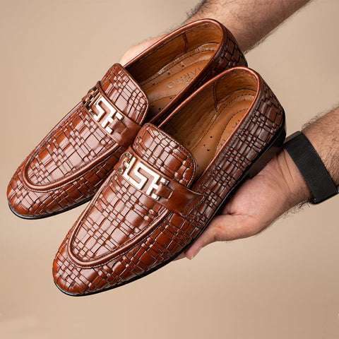 Vinci Brown Hand Made Pure Cow Leather Shoes